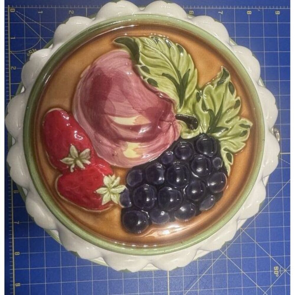 Vtg Gailstyn-Sutton Towle Ceramic Jello Mold Fruit Hand Painted Japan WALL DECOR - Picture 5 of 5